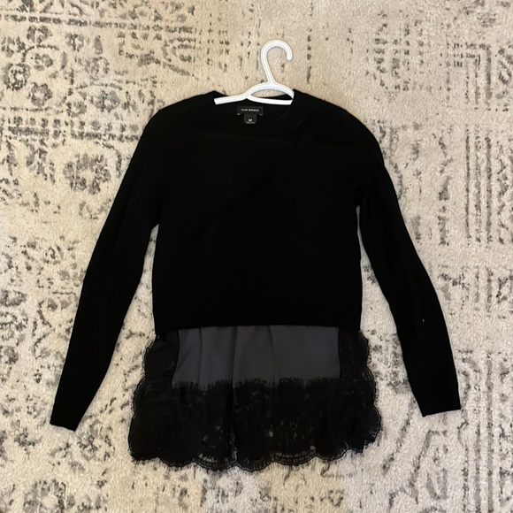 Club Monaco Yahira Wool Sweater with Lace Underlay size S - Picture 2 of 2